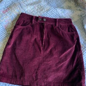 Hollister Corduroy burgundy miniskirt